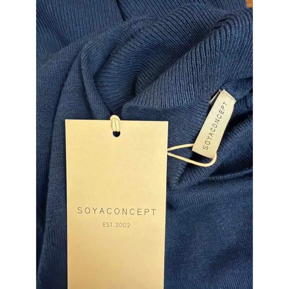 NWT Soya Concept Blue Turtleneck Sweater Size XS #0444